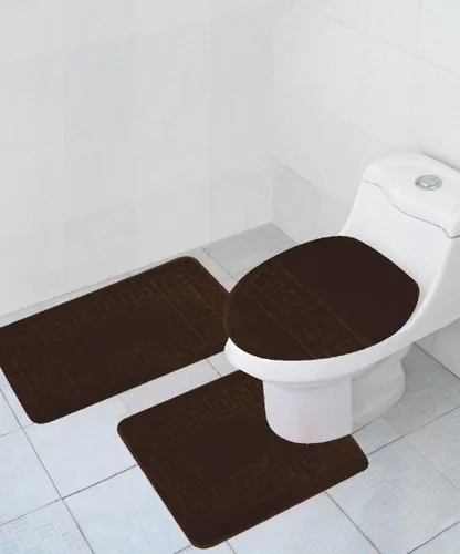 Miniatura 2 de WPM WORLD PRODUCTS MART Juego de 3 alfombras de baño con patrón de alfombra de baño (20 x 32 pulgadas)/alfombrilla de contorno grande