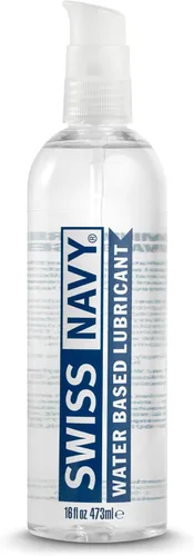 Swiss Navy Lubricante Premium a Base de Agua - 16 oz - Gel Lubricante para Hombres, Mujeres y Parejas - Seguro para Juguetes - Fórmula que No Mancha