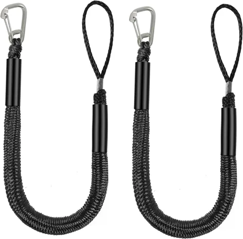 Miniatura 11 de Cuerda de amarre para barco de 4 pies, color negro, paquete de 4