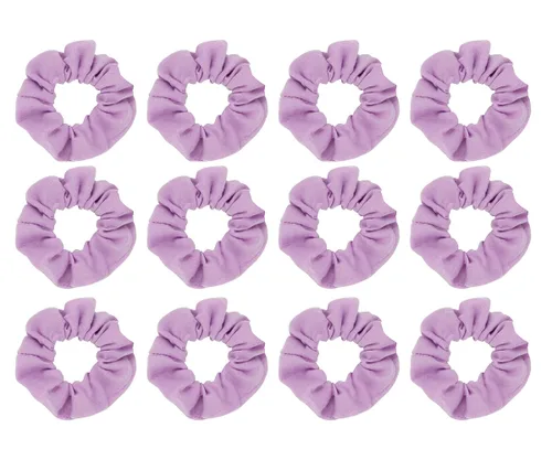 Miniatura 13 de Coleteros de algodón para el cabello, de un solo jersey, color sólido, ligas elásticas para el cabello para mujer, accesorios (beige)