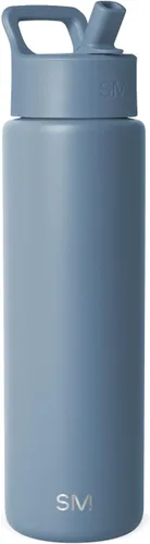 Miniatura 12 de Simple Modern botella de agua reutilizable con tapa con pajilla, de acero inoxidable con aislamiento al vacío, para gimnasio, viajes y deportes