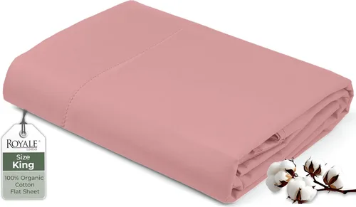 Miniatura 65 de Royale Linens Sábana encimera de tamaño individual XL 100% Algodón Orgánico – Super suave – Sábanas superiores de percal – Sábana encimera