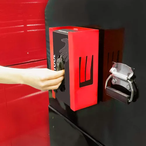 Miniatura 6 de Dispensador magnético de guantes de 2 piezas, soporte para caja de guantes desechables, soporte para guantes para montaje en pared, soporte