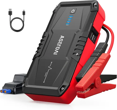 Miniatura 11 de AstroAI S8 Ultra 4000A arrancador de coche, caja de salto hasta todos los motores de gasolina y diésel de 12L, banco de energía portátil de 12 V