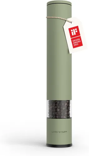 Miniatura 9 de LARS NYSØM - Molinillo de sal y pimienta manual con molinillo de cerámica ajustable de grueso a fino Molinillo de especias de diseño (Negro carbón)