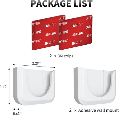 Miniatura 6 de Blink Mini Mount, soporte de pared resistente adhesivo duradero para Blink Mini cámara interior, sin taladros, sin tornillos, decora sin daños