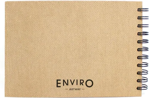 Miniatura 3 de Artway Enviro - Cuaderno de bocetos A5 encuadernado en espiral - Paisaje - 70 caras/35 páginas de papel de dibujo reciclado de 6.00 oz/m² - Cuaderno