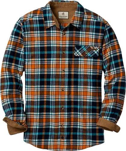 Miniatura 36 de Legendary Whitetails Camisa de franela de manga larga con botones para hombre, 100% algodón