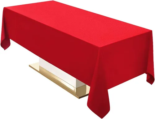 Miniatura 13 de Surmente Mantel rectangular de poliéster de 60 x 102 pulgadas para bodas, banquetes o restaurantes (negro, paquete de 2)
