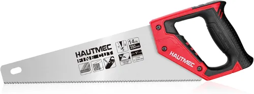 Miniatura 11 de HAUTMEC X-Sharp HT0295 - Sierra de mano profesional de 14 pulgadas, sierra de mano pequeña de corte transversal de 12 TPI con dientes de triple