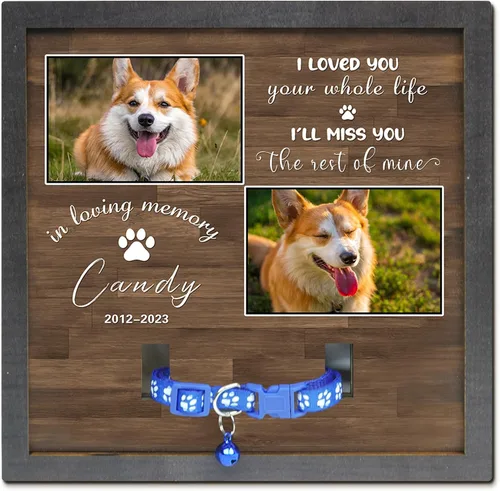 Miniatura 8 de Regalos conmemorativos para perros y gatos, marco de fotos conmemorativo de mascotas, regalos para amantes de las mascotas, letrero personalizado