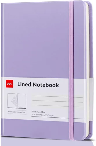 Miniatura 11 de deli Paquete de 6 cuadernos Moleskine con rayas azules para el trabajo, cuadernos A5 (5.5 x 8.3 pulgadas), 160 páginas de tapa dura, cuadernos