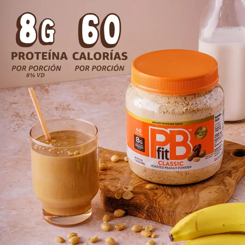 Miniatura 3 de PBfit 24 onzas de mantequilla de maní clásica en polvo, mantequilla de maní en polvo para untar de maní tostado real, 8g de proteína 8% DV, sin