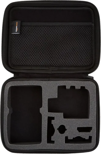 Miniatura 2 de Amazon Basics Estuche de transporte pequeño para GoPro y accesorios, 9 x 7 x 2.5 pulgadas, sólido, negro