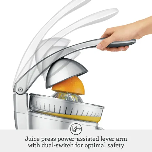 Miniatura 4 de Breville BCP600SIL, máquina de exprimidor motorizado de prensa de cítricos, plata