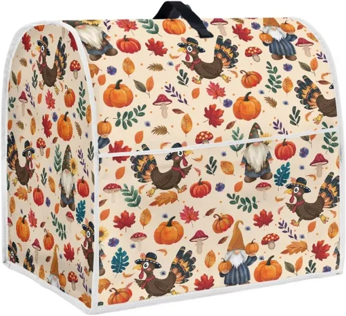 Miniatura 14 de Dreaweet Fall Pumpkin Print Kitchen Mixer Covers for Stand Mixer 4.5-5 qt, Kitchen Aid Accessories and Attachments, Washable