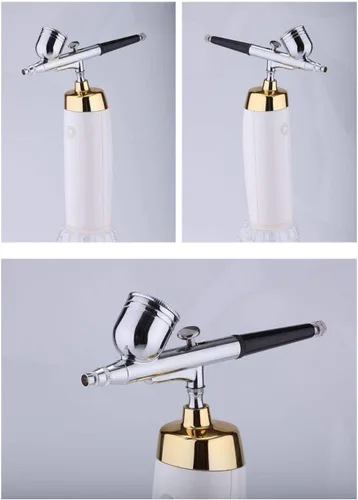 I.E.E. - Juego de aerógrafo de maquillaje portátil recargable con mini compresor de aire, vaso de tinta, bolígrafo en aerosol para tatuaje, arte de