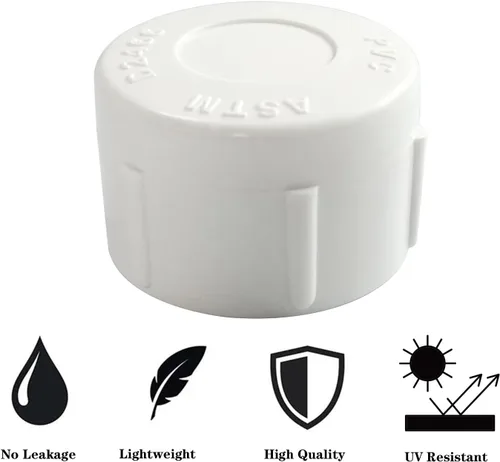 Miniatura 4 de Adaptador de tubo de PVC de 1/2 pulgada con tapón de rosca hembra, adaptador de tubo de acoplamiento, rosca NPT para tubería de alcantarillado