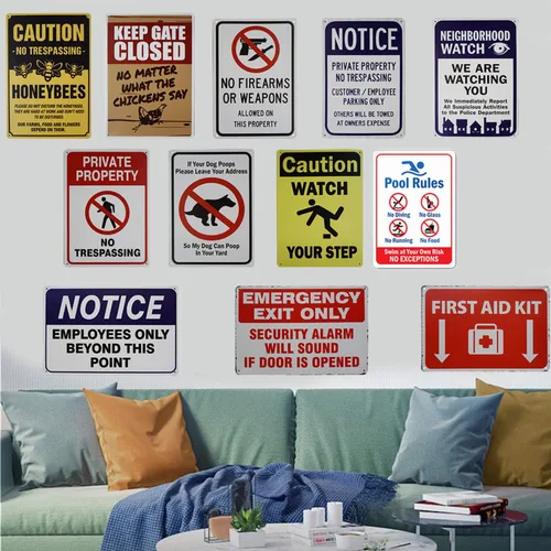 Miniatura 7 de AEIOUO - Cartel de metal para exteriores de metal para exteriores con mensaje "Clean If Your Dog Poops Please Leave Your Address So My Dog Can Poop