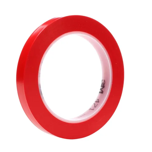 Miniatura 17 de 3M Cinta de vinilo 471, 1/4 pulgadas x 36 yardas, roja, 1 rollo, cinta roja para piso, alternativa de pintura para marcado de piso, distanciamiento