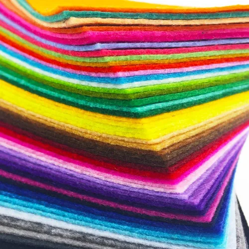Miniatura 11 de flic-flac 44 hojas de tela de fieltro de colores surtidos de 6 x 6 pulgadas (5.9 x 5.9 in), diseño de retazos, costura de bricolaje, manualidades