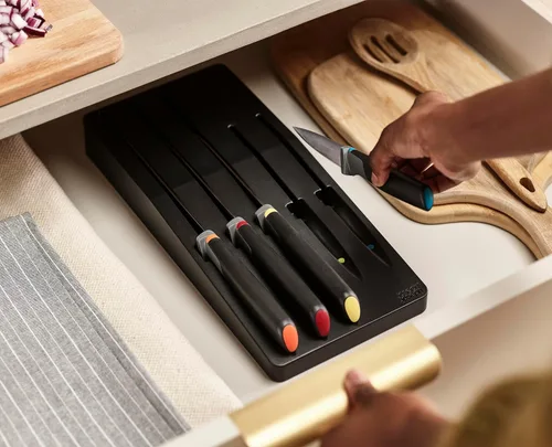 Miniatura 3 de Joseph Joseph Elevate Your Cooking - Juego de cuchillos y utensilios de cocina de 10 piezas con bandejas de almacenamiento en el cajón