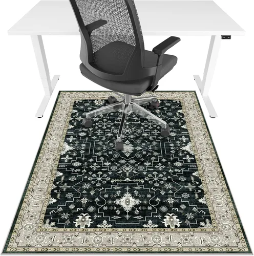 Miniatura 25 de Tapete para silla de oficina para suelo de madera dura y azulejos, 36" x 48" tapete resistente para silla de escritorio para suelos duros, alfombra
