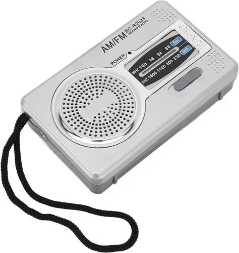 Miniatura 9 de Radio portátil, radio de bolsillo AM FM, funciona con pilas, altavoz premium, conector para auriculares, adecuado para regalos, ancianos, familia
