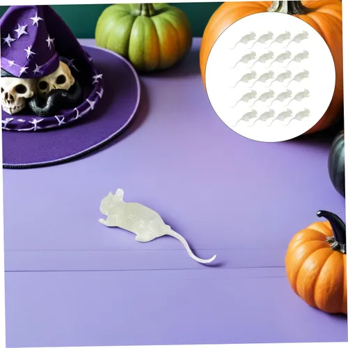 Miniatura 9 de 20Pcs Luminous Fake Mouse Halloween Tricky Rat Prank Props Glowing Scary Decorations for Haunted House and April Fool S Day