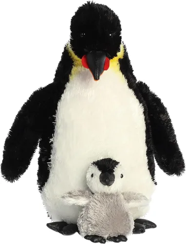 Miniatura 5 de Aurora World pingüino emperador con bebé, 12 pulgadas