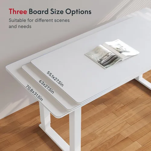 Miniatura 8 de SANODESK Escritorio de pie de 4 patas, escritorio eléctrico ajustable en altura con ajustes preestablecidos de memoria para oficina en casa, Blanco