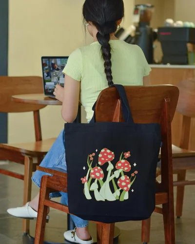 Miniatura 102 de Ecoright Bolsa de lona estética para mujer, bolsa grande con cremallera y bolsillo, bolsa de mano para mujer, para yoga, trabajo, playa