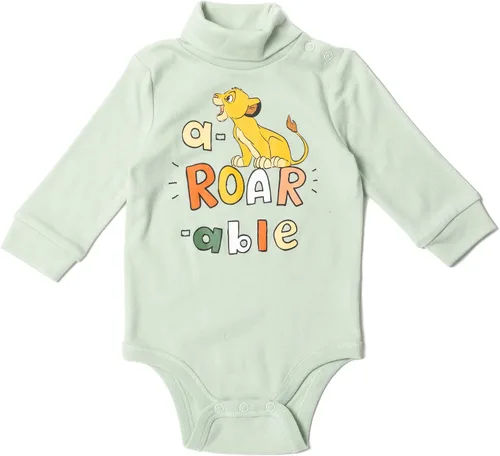 Miniatura 5 de Disney Lion King Mickey Mouse Simba - Paquete de 2 mamelucos de cuello alto para bebé recién nacido a bebé