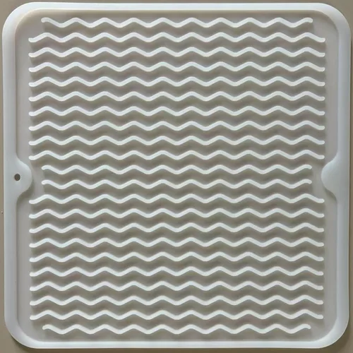 Miniatura 36 de Tapete de silicona para secar platos, antideslizante, fácil de limpiar, tapete escurridor de platos grande resistente al calor para encimera