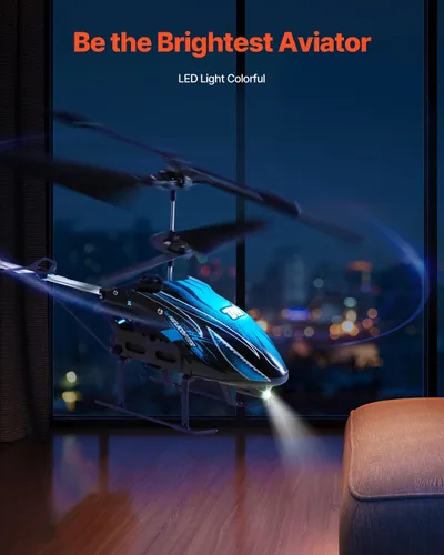 Miniatura 4 de Helicóptero RC VEVOR, helicóptero de control remoto de 2.4GHz, avión RC de 3.5 canales para niños, 16 minutos de tiempo de vuelo, mantenimiento