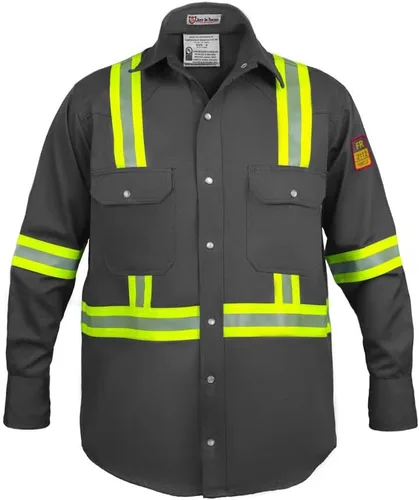 Miniatura 9 de Camisa Hi Vis de alta visibilidad FR resistente al fuego - 88% C/12% N - 7oz Azul marino