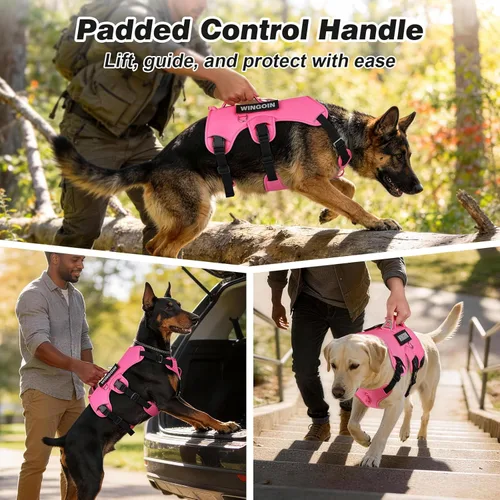 Miniatura 4 de WINGOIN Arnés para perro a prueba de escapes, arnés sin tirones para perros medianos, arnés reflectante ajustable con clip frontal para mascotas