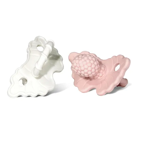 Miniatura 22 de RaZbaby RaZberry - Mordedor de silicona y chupete para alivio de la dentición en bebés, grado alimenticio, libre de BPA, diseño manos libres