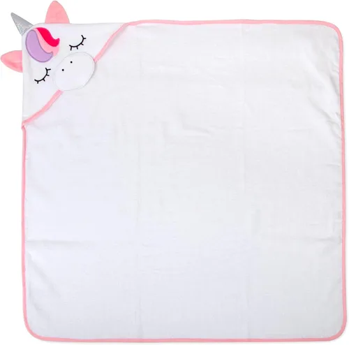 Miniatura 2 de Juego de toallas y paños con capucha de animales para recién nacidos, bebés, niños pequeños y niñas de 3 a 24 meses (unicornio brillante único)