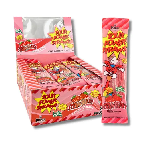 Miniatura 17 de Sour Power Premium Sorbetes de caramelo surtidos – Los caramelos de pajitas agrias originales desde 1985 – 50 g (Paquete de 6) – Vegano,