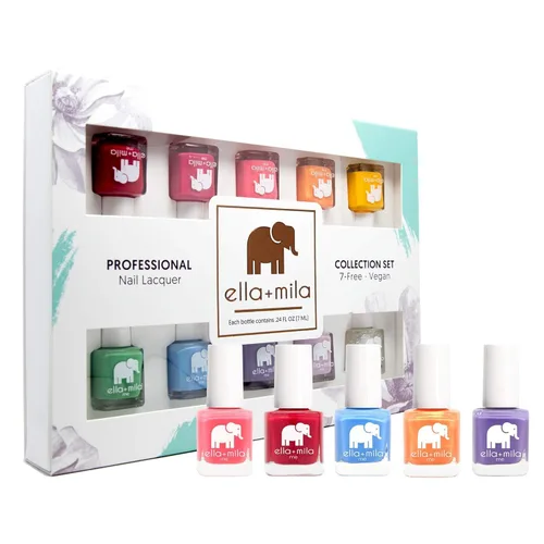 Miniatura 6 de ella+mila - Juego de esmalte de uñas profesional - Esmalte de uñas de secado rápido, larga duración y resistente a las astillas