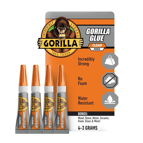 Miniatura 18 de Gorilla - Pegamento transparente, botella de 1.75 onzas (paquete de 1) - Cristal claro, para todo uso y resistente al agua