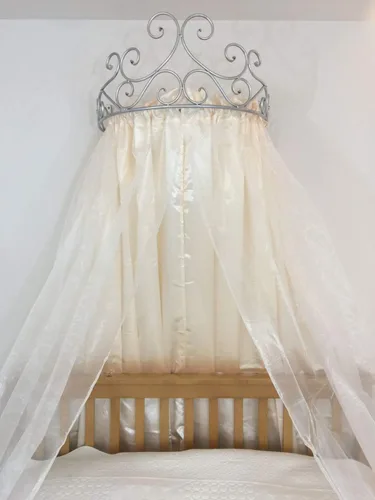 Miniatura 10 de OctoRose Dosel Corona de Pared de Metal para Cama - Decoración de Pared Corona Antigua con Varillas y Herrajes Incorporados - para Sobre Camas