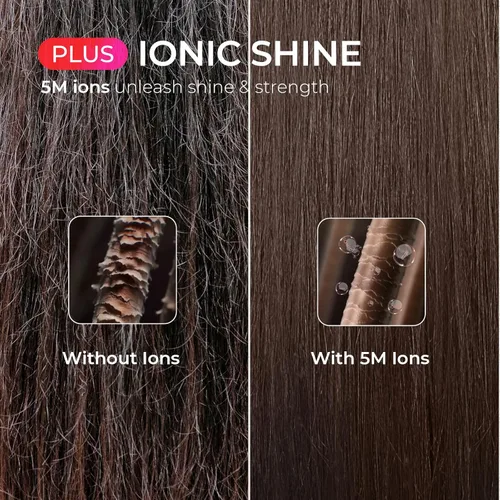 Miniatura 7 de TYMO Ring Plus Cepillo Alisador de Cabello Iónico - Peine Alisador con Iones Negativos para Mujeres, Revestimiento de Titanio, 9 Ajustes