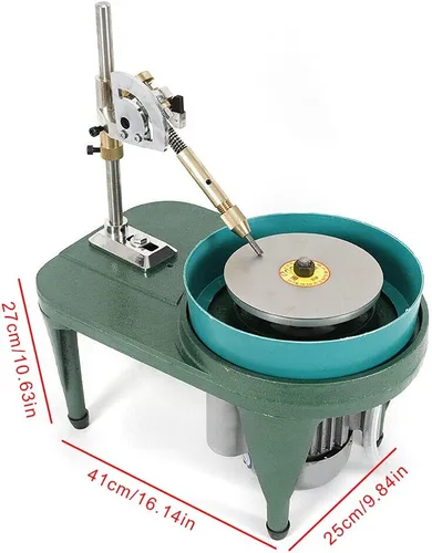 Miniatura 4 de Máquina de facetado de gemas TBVECHI 110V joyería banco de roca pulido máquina de pulir torno de banco Herramientas pulidora