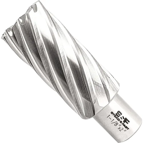 Miniatura 23 de S&F STEAD & FAST Cortador anular, diámetro de corte de 9/16" x 1" profundidad de corte para prensa de taladro magnética, brocas Mag con pasador