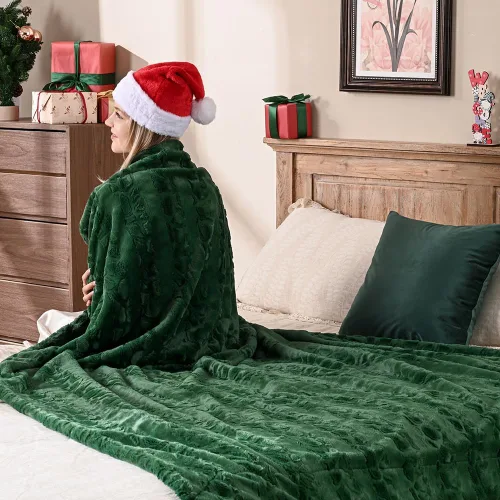 Miniatura 16 de Krifey Manta de piel sintética, manta suave, esponjosa y acogedora para sofá, manta de visón de lujo, manta cálida tipo throw para cama, regalos