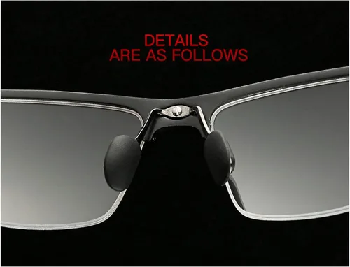 Miniatura 6 de COTIA Gafas de lectura bifocales para hombre, gafas deportivas, lentes fotocrómicas, lentes de transición de medio marco, lentes de presbicia
