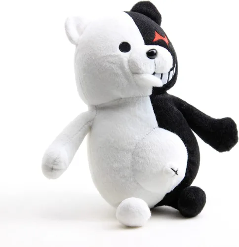 Miniatura 2 de Muñeca rellena suave de peluche de oso blanco y negro de 10 pulgadas