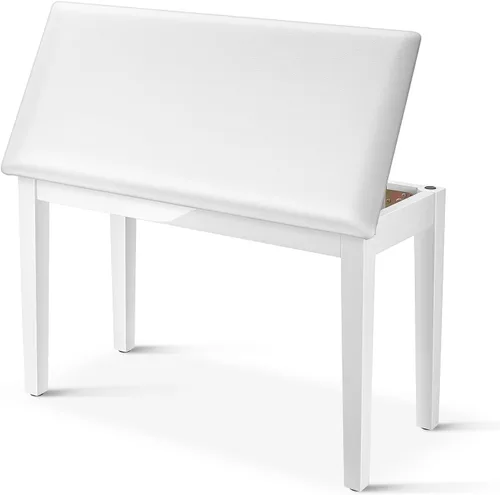Miniatura 7 de Donner Banco de Piano Dúo con Almacenamiento, Banco de Teclado de Madera Maciza Banco de Piano Librero Taburete Silla Asiento con Cojín Acolchado